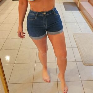 SHEIN Dark Blue Jean Shorts